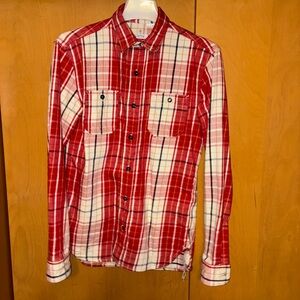 Gustin Red and White Plaid Button Down Shirt